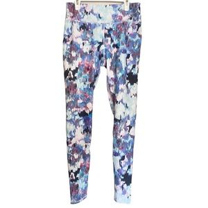 Fabletics Salar Solid Choice Power Hold Watercolor Print Leggings Small